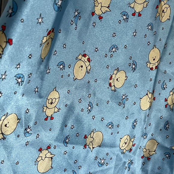 La Senza VINTAGE Satin slip chick print pajamas size small - Picture 2 of 9